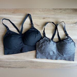 Auden Black and Gray Nursing Bras